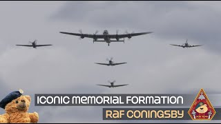 LOOK AT THIS HISTORIC FORMATION MEMORIAL FLIGHT AVRO LANCASTER 3 SPITFIRES amp 1 HURRICANE • BBMF [upl. by Rora39]