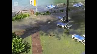 Tsunami hits the Anantara Layan Resort Choeng Thale Phuket Thailand ExtendedHQ [upl. by Seniag]