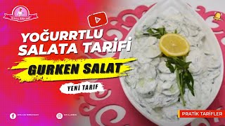 Yoğurtlu Salata Tarifi  Gurkensalat [upl. by Taber]