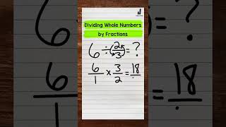 Dividing Whole Numbers by Fractions  Math with Mr J Shorts [upl. by Nauhs]