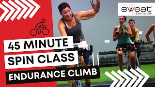 45 Minute Spin® Class FAT BURNING Indoor Cycling CLIMB Workout  Get Fit Fast [upl. by Mackoff]