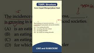 Cara cepat menjawab soal TOEFL Structure ITP Appositive belajartoefl toefl exam toefl2024 [upl. by Lief]