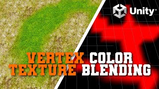 Blend Between Textures in a Shader Vertex Colors  ShaderGraph Unity Tutorial [upl. by Janene]