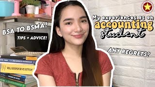 MY EXPERIENCE AS AN ACCOUNTING STUDENT BSA to BSMA Any Regrets Tips 📚  DENAYS ANN [upl. by Gintz]