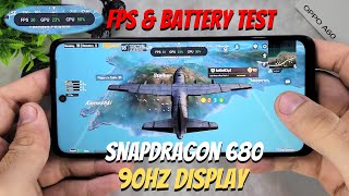 Oppo A60 Snapdragon 680 8GB RAM PUBG Gaming test  FPS Battery test [upl. by Kcirret996]