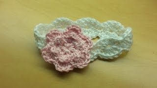 How to Crochet an Easy Baby Headband [upl. by Selokcin]