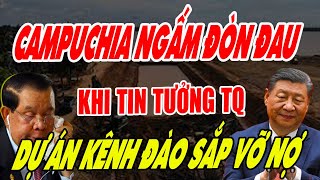 Campuchia ngấm đòn khi 3 tháng chưa đào được mét kênh nào [upl. by Alahcim386]