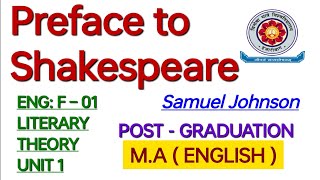 PREFACE TO SHAKESPEARE PG ENGLISH VBU maenglish pgclasses vbupgLearnEnglishEasilyAKPathak [upl. by Iline]