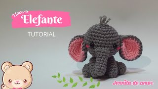 ELEFANTE Llavero Amigurumi Tutorial [upl. by Cho]