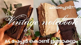 vintage journal DIY  book making  Malayalam [upl. by Schnell554]