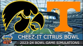 CheezIt Citrus Bowl 2024  Iowa vs Tennessee  Full Game Highlights NCAA 14 Sim [upl. by Ramak729]