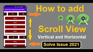 How to add Horizontal and Vertical Scroll View Scroll View Android Studio  Horizontal  Vertical [upl. by Ailet433]