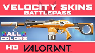 Velocity VALORANT SKINS ALL COLORS  Episode 4 Act 1 Battle Pass Skin Collection Showcase [upl. by Chard]