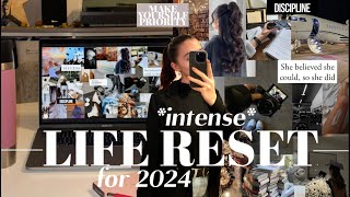 intense LIFE RESET for 2024  Jahresplanung Klausurenphase neue Vorsätze Vision Board ampamp [upl. by Akemej]