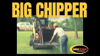 Quick Attach Big Wood Chipper Skid Steer Bobcat Attachment [upl. by Fang]