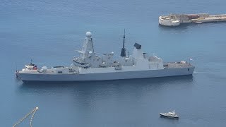 HMS Duncan Docking  1511 Monday 3rd June 2024 Top of the Rock Gibraltar 🇬🇮 Mediterranean [upl. by Pitarys]