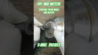 I build a mid motor from a wheel motor hub EBike project diy bike ebike diy asmr viral [upl. by Olracnaig]