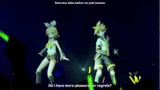 Len And Rin Kagamine  Purple Butterfly on your Right Shoulder  Project DIVA Live  eng subs [upl. by Ahsiei]