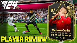 87 IF Cunha Player Review  EA FC 24 [upl. by Natsirk585]