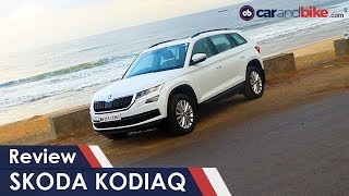 Skoda Kodiaq Review India  NDTV carandbike [upl. by Nalani]