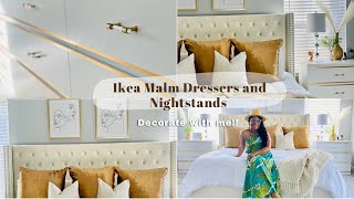 IKEA MALM DRESSERS DIY DECORATE WITH ME PRIMARY BEDROOM [upl. by Latsirc]