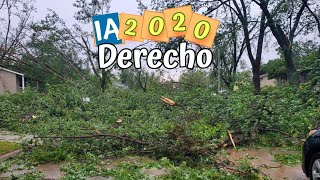 2020 worst derecho storm in world history cedar rapids ia compilation short church roof explodes [upl. by Eisso207]