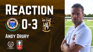 Reaction  Andy Drury  Barton Rovers 03 Folkestone Invicta  FA Trophy [upl. by Ahsrav258]