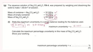 9701 Chemistry Paper 3 When do I Multiply Uncertainty by 2 [upl. by Willi]