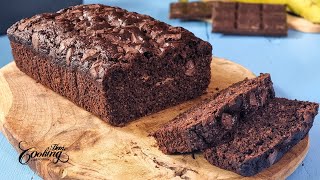 Healthy Chocolate Banana Bread  Chocolate Oatmeal Banana Bread [upl. by Stanfill]