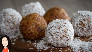 Lemon Coconut Bliss Balls  Easy Vegan Snack Recipe [upl. by Cahra96]