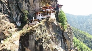 Hiking to Tigers Nest  Taktsang  Paro Bhutan [upl. by Lyrehs]