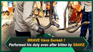 Vava Suresh Accident Full Video I Snake catcher Vava Suresh Bitten by large cobra Condition Critical [upl. by Onibas]