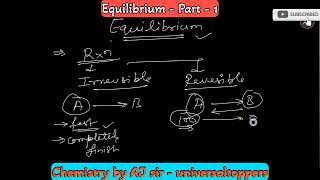 Equilibrium  Part  1  Class 11 chemistry  equilibrium chemistry [upl. by Kennett375]