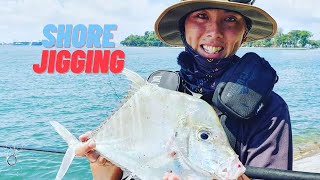 Shore jigging in Singapore [upl. by Ahsienroc]