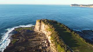 Drone aerial scenic view of The Skillion Terrigal Central Coast tourism Australia [upl. by Jehiel]