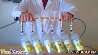 Handling multiple bottles with vacuum generator and suction cups [upl. by Orme]