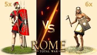 Hastati vs Desert Axemen without Pila or in Desert in Total War Rome Remastered [upl. by Waki953]