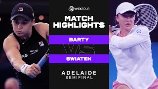 Ashleigh Barty vs Iga Swiatek  2022 Adelaide 500 Semifinal  WTA Match Highlights [upl. by Oiragelo429]