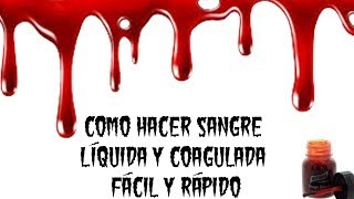 Como hacer sangre liquida y coagulada fácil y rápido  aleriosbeauty [upl. by Epperson]