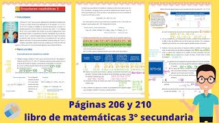 Páginas 206 207 208 209 y 210 matemáticas 3° secundaria [upl. by Eitsirk515]