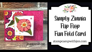 Simply Zinnia Flip Flap Fun Fold Card [upl. by Emearg]