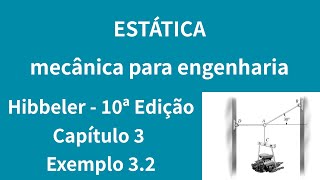 Estática mecânica para engenharia  Hibbeler  10ª Edição  Capítulo 3  Exemplo 32 [upl. by Anitsrihc]