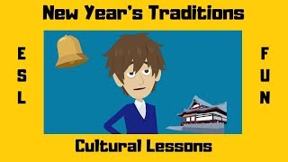 New Years Traditions in Canada the USA and Japan  Cultural Awareness  ESL Conversation [upl. by Driskill]