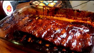 ST LOUIS STYLE RIBS FALL OF THE BONEBAKED IN OVEN😜 [upl. by Koralle856]