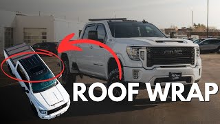 This 2023 GMC Sierra HD Truck Got a Roof Wrap Because [upl. by Beera719]