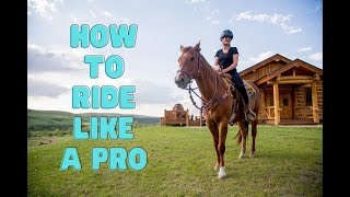 HOW TO RIDE A HORSE WESTERN BEGINNERS TRAIL RIDING GUIDE [upl. by Nodnarbal]