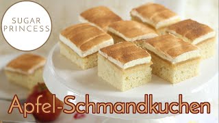 🍎 Blitzschneller ApfelmusSchmandKuchen  kinderleichtes GrundRezept von Sugarprincess [upl. by Skelly]