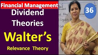 36 Dividend Theories  Walter’s Relevance Theory With A Simple Problem from Financial Management [upl. by Oicnecserc188]